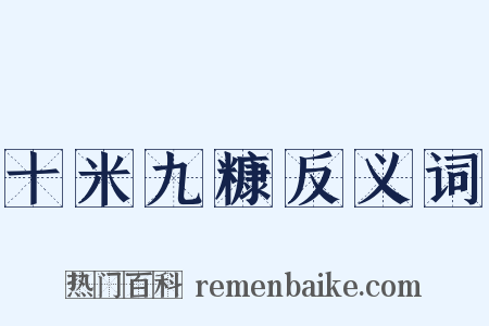 十米九糠反义词是什么意思的图片